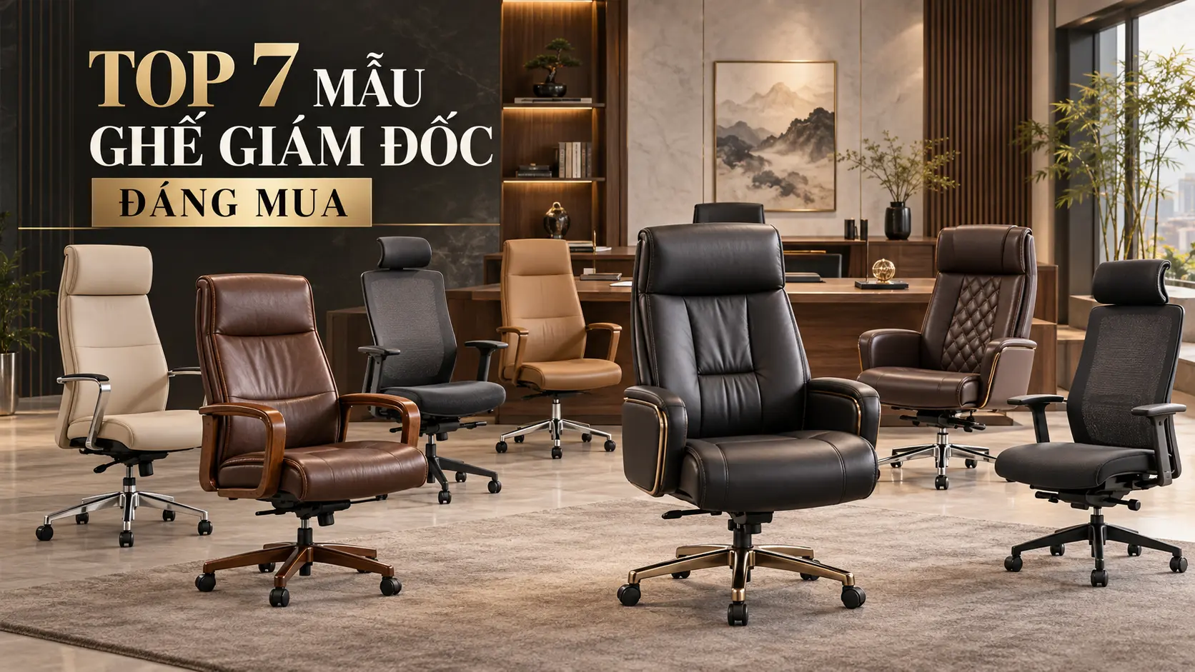 Top 7 mẫu ghế giám đốc đáng mua